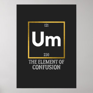 Poster Um L'élément de la confusion T-shirt