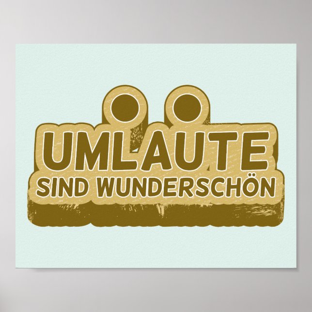 Poster Umlaute sind wunderschön Geman (Devant)