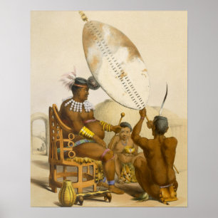 Poster Umpanda the King of the Amazulu, plate 11 from 'th