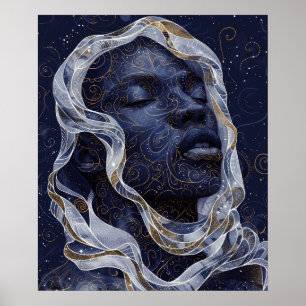 Poster Un Africain Américain vivant dans des pots à capuc