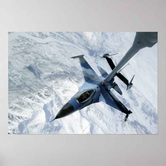 Poster Un agresseur F-16 est en position de contact (Devant)