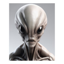 Un alien réaliste gris/gris pour l'impression