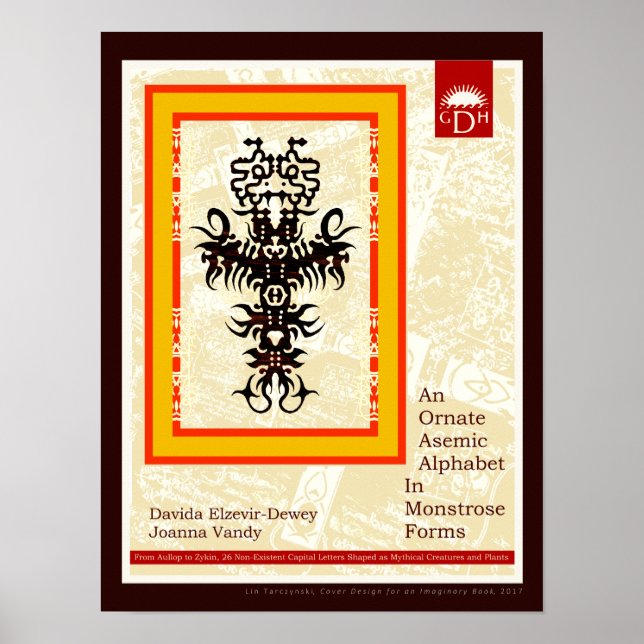 Poster Un Alphabet Asémique Orné sous forme de Monstrose (Devant)