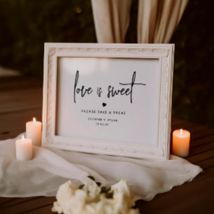 Poster Un amour minimaliste est un mariage doux signe de 