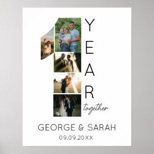 Poster Un an ensemble Anniversaire de mariage 5 Photo