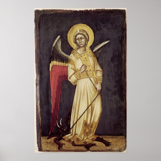 Poster Un ange avec un démon sur une chaîne (Devant)