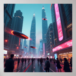 Poster Un aperçu du paysage futuriste de l'IA