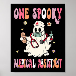 Poster Un assistant Médicale Éffrayant Ghost Halloween CM