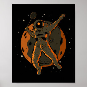 Poster Un astronaute de Badminton