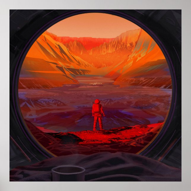 Poster Un Astronaute Sur Mars (Devant)