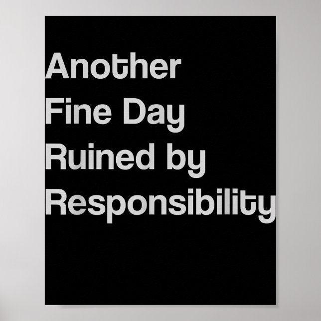 Poster Un Autre Jour Faux Ruiné Par La Responsabilité (Devant)