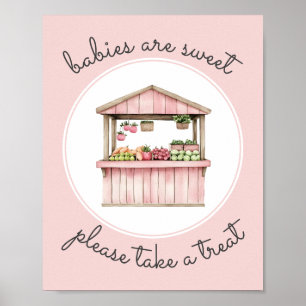 Poster Un Baby shower de marché pour les agriculteurs ros