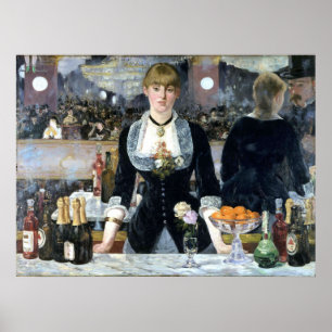 Poster Un bar aux Folies Bergère, Édouard Manet