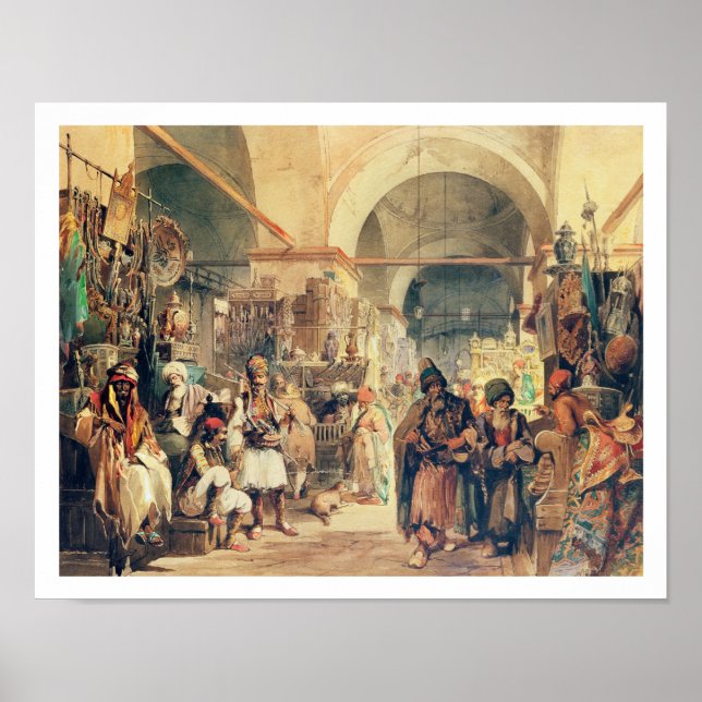 Poster Un bazar turc, 1854 (crayon et avec papier) (Devant)