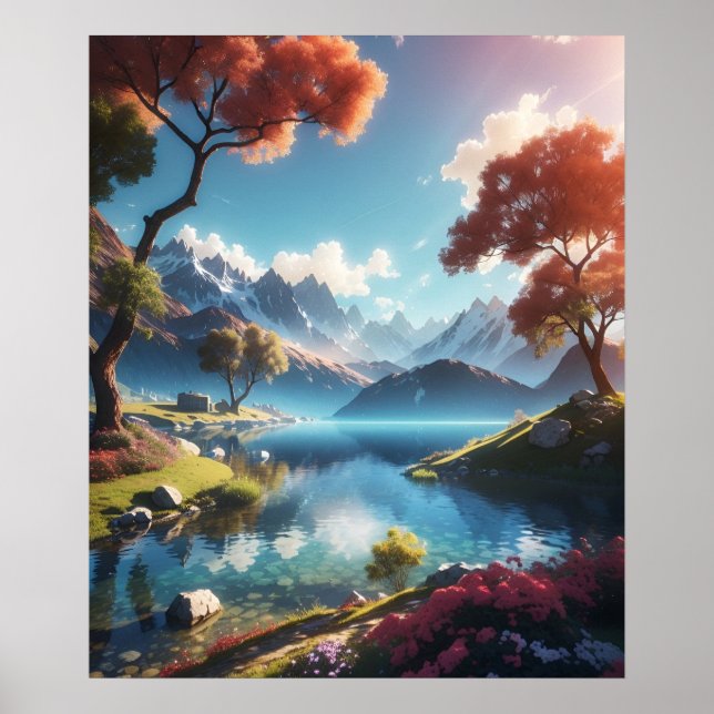 Poster Un beau paysage 4k (Devant)