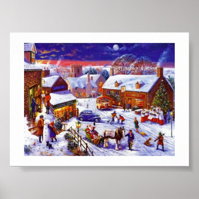 Poster un beau village de noël (Devant)