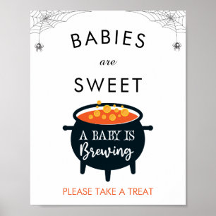 Poster Un Bébé brasse Halloween Baby shower Favoriser Pos