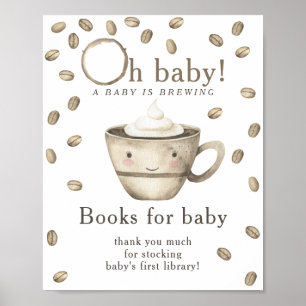 Poster Un bébé est en train de préparer des livres pour b