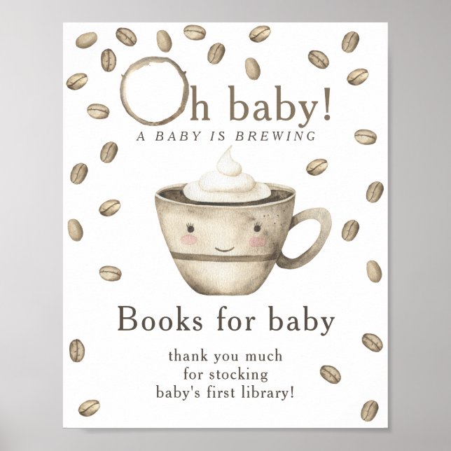 Poster Un bébé prépare des livres pour bébé (Devant)