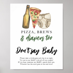 Poster Un bébé prépare du lait Ne dites pas bébé