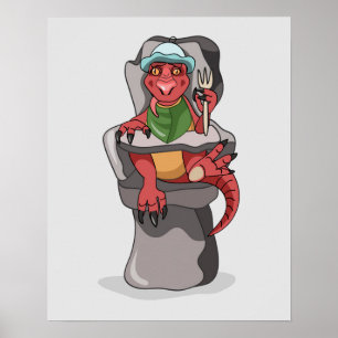 Poster Un Bébé Tyrannosaurus Rex Assis Dans Une Chaise Ha