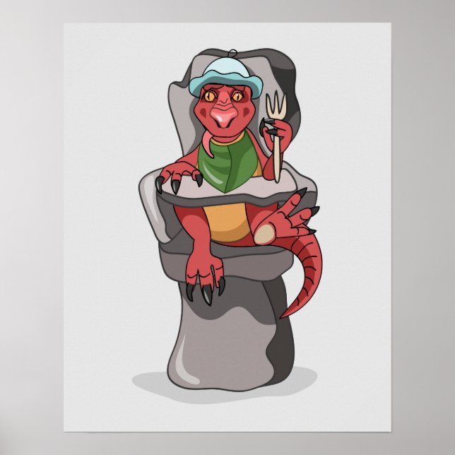 Poster Un Bébé Tyrannosaurus Rex Assis Dans Une Chaise Ha (Devant)