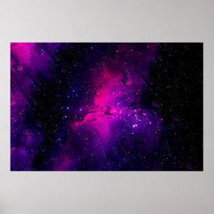 Poster Un bel espace lumineux nebula. arrière - plan, 