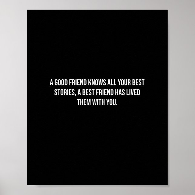 Poster Un bon ami connaît toutes vos meilleures histoires (Devant)