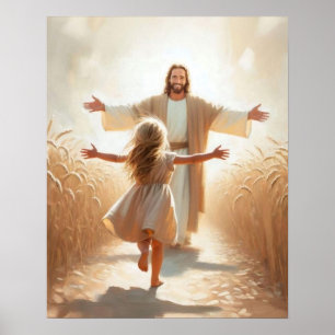 Poster Un bond de la foi, de l'art chrétien, de Jésus et 