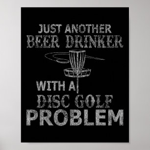 Poster Un Buveur De Bière Avec Problème De Golf Disque Di
