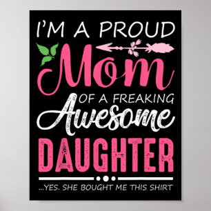 Poster Un cadeau de chemise de maman fière de la part de