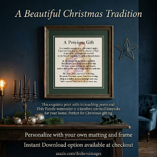 Poster Un cadeau précieux Noël