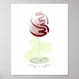 Poster Un câlin dans un verre