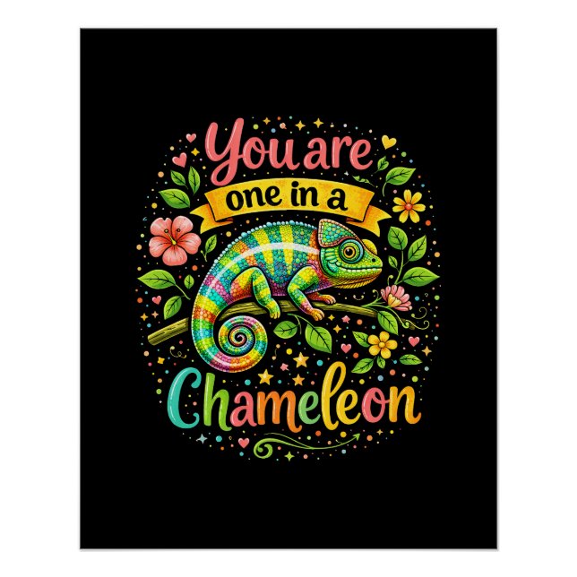 Poster Un caméléon unique (Devant)