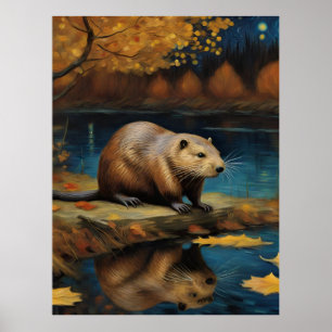 Poster Un castor par Van Gogh