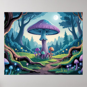 Poster Un champignon violet