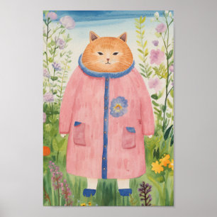 Poster Un chat de jardin