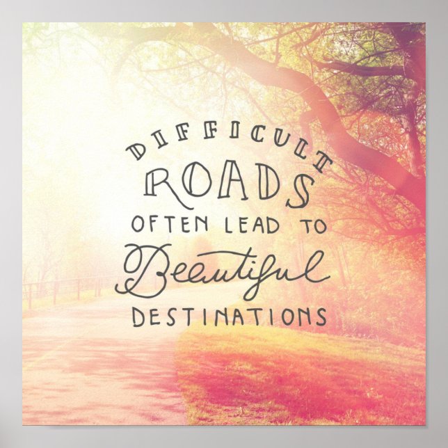 Poster Un Chemin Difficile Pour De Belles Destinations (Devant)