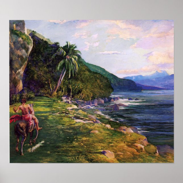 Poster 'Un chemin tortueux à Tahiti' - John La Farge (Devant)