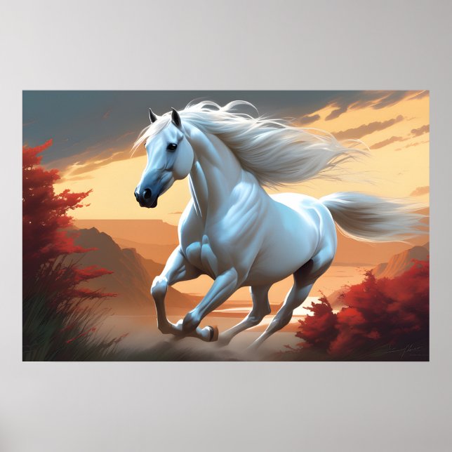 Poster Un cheval blanc (Devant)