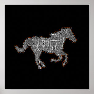 Poster un cheval noir