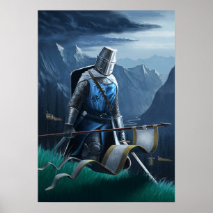 Poster Un chevalier sans peur continue à défiler.