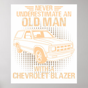 Poster Un Chevrolet Blazer 1989 vieil homme