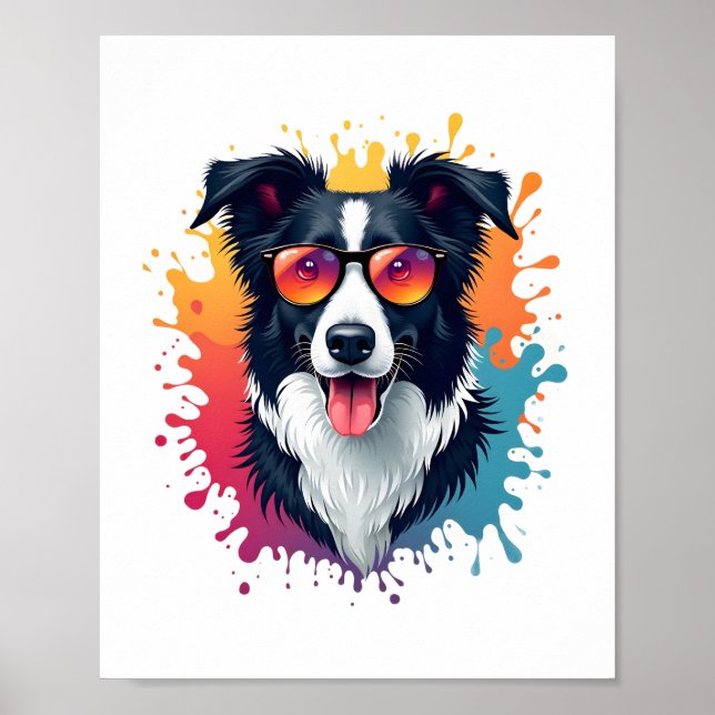 Poster Un chien mignon Bordure Collie [RB#10009] (Devant)