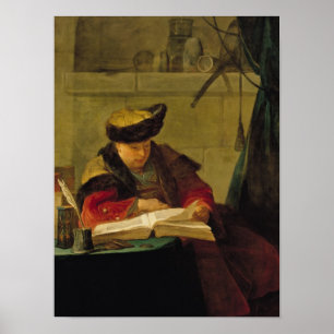 Poster Un chimiste dans son laboratoire