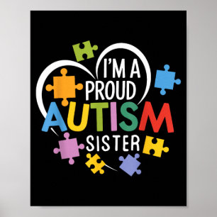 Poster Un Cœur de Puzzle de la Sensibilisation à l'Autism