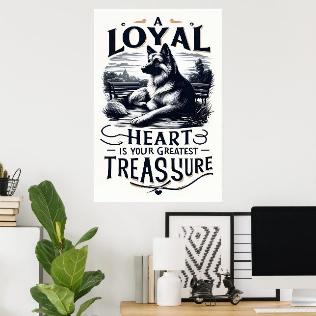 Poster Un coeur loyal plus grand trésor (Bureau à domicile)