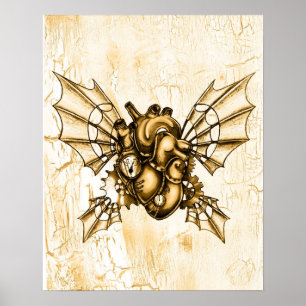 Poster Un coeur pour prendre l'affiche en vol - Croquis