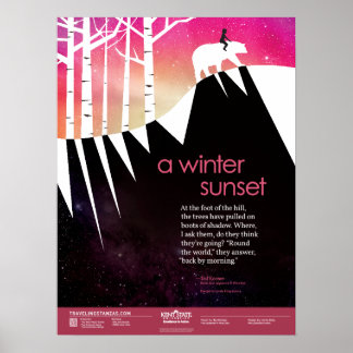 Poster Un coucher de soleil hivernal