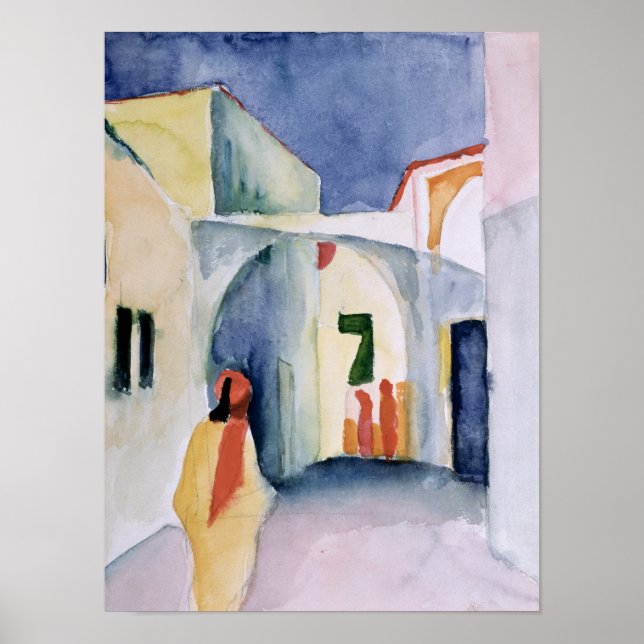 Poster Un coup d'oeil sur une ruelle (Devant)